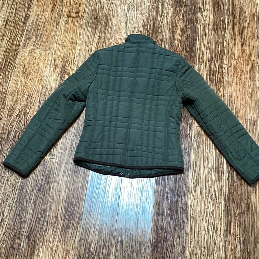 Merona army green quilted zip jacket size XS - Picture 6 of 8